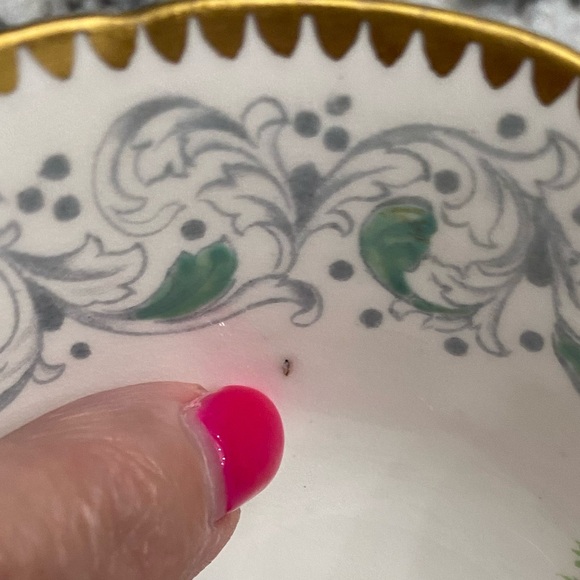 VERY RARE VINTAGE ADDERLEY BONE CHINA TEACUP AND SAUCER - Picture 11 of 12